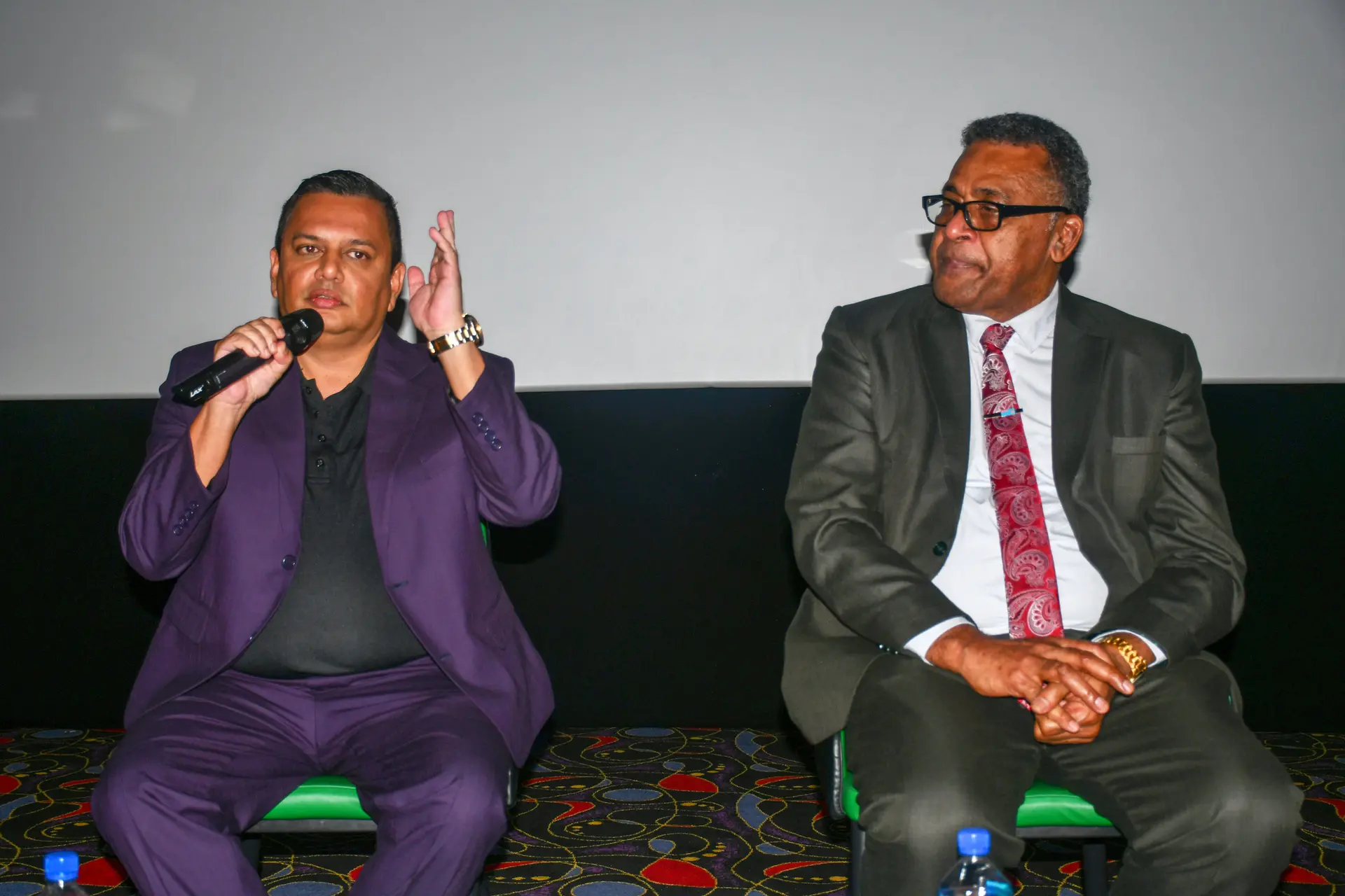 Damodar Group of Companies CEO Div Damodar and Minister for Finance, Commerce and Business Development Esrom Immanuel during the announcement of the Damodar City Nadi project.