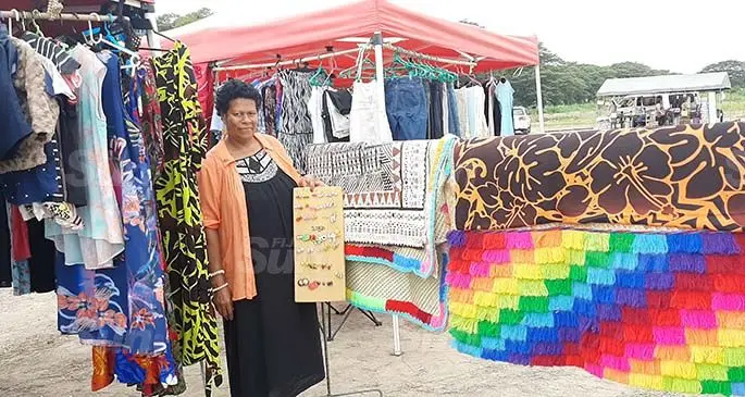 Seini Lewatoga at her stall. Photo: Salote Qalubau