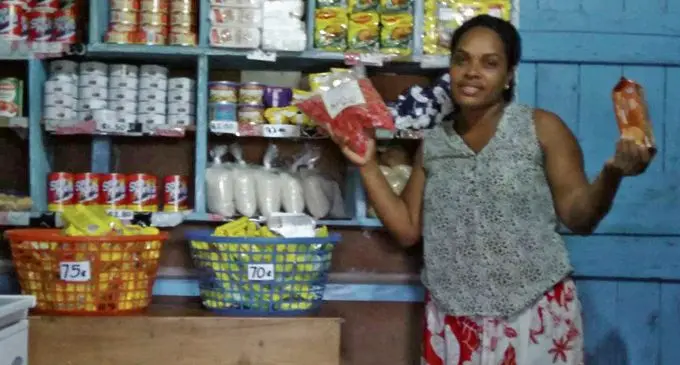Narieta Valenitabua at her canteen in Nabavatu, Dreketi.   Photo: Wati Talebula 