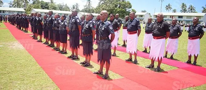 Over one Hundred Police Officers received 50th anniversary of Independence commemorative Medal from President Jioji Konrote  at Police Nasova ground on November 13, 2020. Photo: Ronald Kumar.