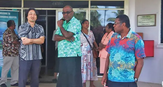 Minister for Health and Medical Services Dr Ratu Atonio Lalabalavu with Korea International Cooperation Agency Country director, Kapchae Ra and Dr Jemesa Tudravu at Labasa Hospital on January 26, 2024.