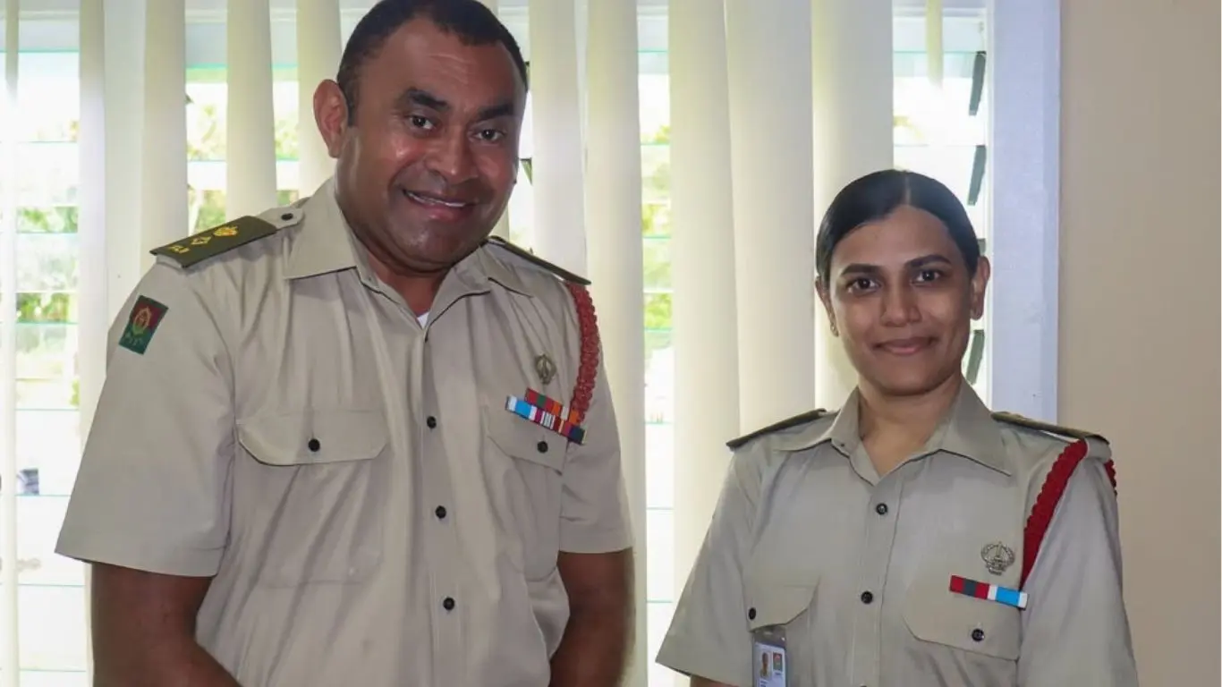 Major Atonio Nagauna promoted to Lieutenant Colonel, while Sheemal Nand is commissioned Captain