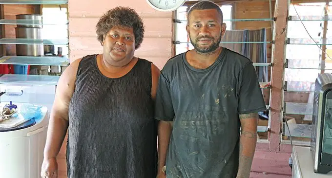 Joseva Diva with his mother, Taina Vakaloloma, at their home in Naisausau, Namara, Tailevu on June 13, 2019. Photo: Ilaijia Ravuwai