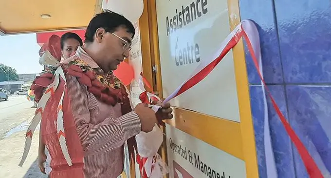 Max Healthcare Institute Limited Sales and Marketing Director Anas Abdul Wajid officially opens the new Medivisor Health office in Lautoka on August 28,2019.  Photo: Salote Qalubau