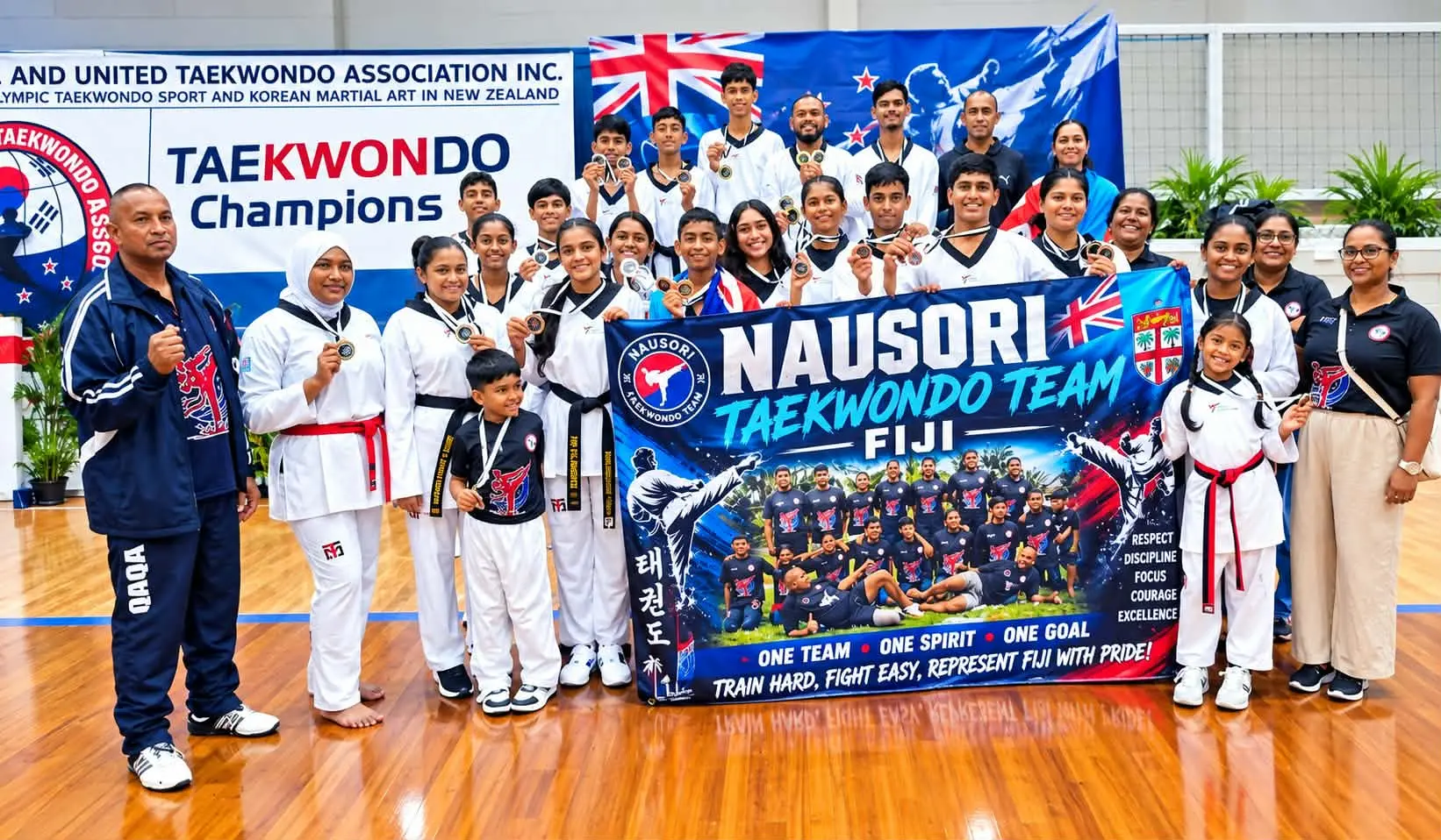 Nausori Taekwondo team. 
