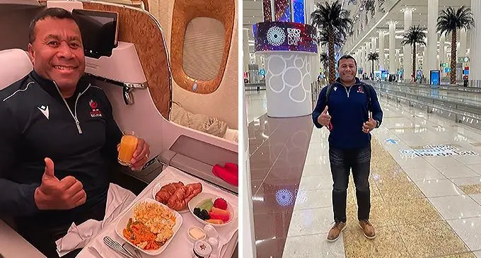 Dubai, Here Comes the Maestro... Sevens maestro Waisale Serevi landed in Dubai on December 1, 2021 to be at the second round of the HSBC World Sevens Series tournament that kick off this weekend. Serevi posted on social media, that he was grateful to head to Dubai for the Dubai 7s to support the Fijian 7s teams and charity works in giving to the community. He also thanked Emirates Airline for making travelling more comfortable. Words: Leone Cabenatabua