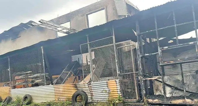 The remains after the property was burnt down in Savusavu on April 27, 2023