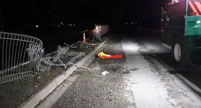 The aftermath of an accident along the four-lane project at Nakasi on Kings Road on May 8, 2019.  Photo: FRA