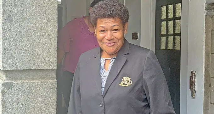 Former Fiji Corrections Service (FCS) Commissioner, Salote Panapasa outside the Suva Magistrate’s Court on July 5, 2024. Photo: Beranadeta Nagatalevu