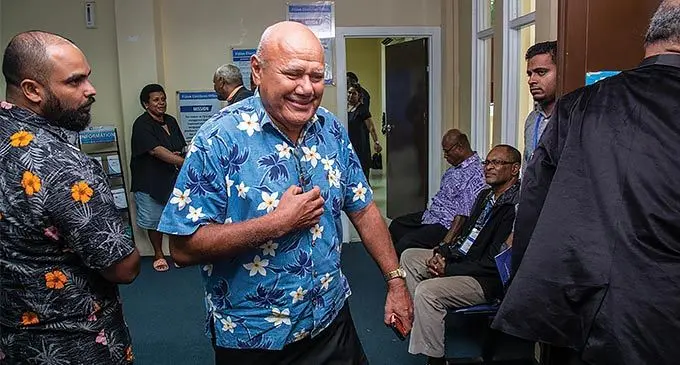 SODELPA leader Villiame Gavoka at the Fijian Elections Office in Suva on November 14, 2022. Photo: Leon Lord