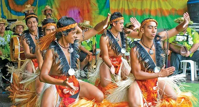 Youths of Cook Islands perform one of their traditional dance called Anuanua during a school concert in New Zealand. Photo: RNZ