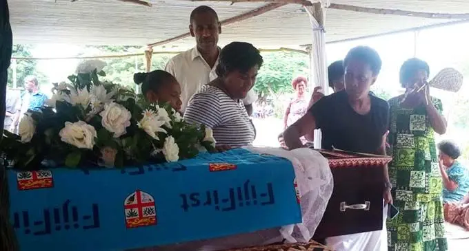 Family members paying their final respects to  the late Inoke Dramai in Korovou, Tavua on February 28, 2019. Photo: Rohit Kumar