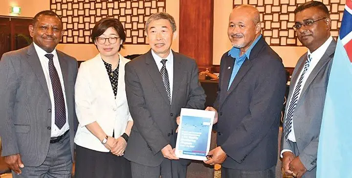 From left: Gashaw Gebeyehu Wolde, RCA chair (China), Lili Xiao, Department of Technical Cooperation of the International Atomic Energy Agency, director - Division for Asia and the Pacific, Ge Deng, Permanent Secretary for the Ministry of Agriculture and Waterways Andrew Tukana and Shalendra Prasad. Photo: Waisea Nasokia