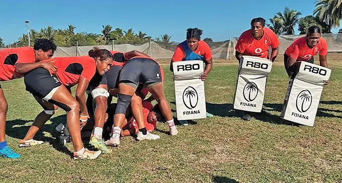 Vodafone Fijiana XV team during their training session on July 2, 2024. Photo: Fiji Rugby
