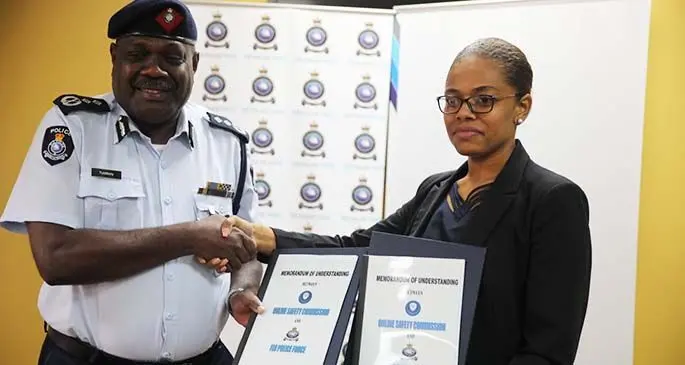 The signing were held between the Commissioner of the Online Safety Commission-Anne Dunn and the Acting Commissioner of Police Rusiate Tudravu.