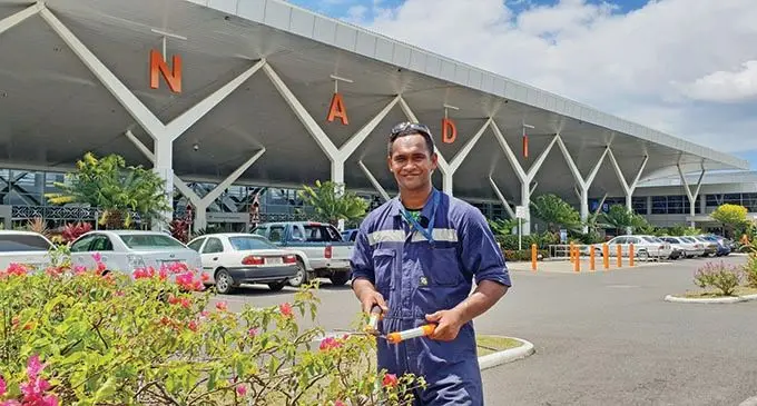 Aisea Naitoki at work at the Nadi International Airport on December 2, 2021.  Photo: Nicolette Chambers
