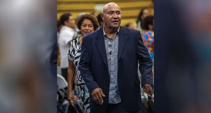 Ratu Timoci Tavanavanua during the memorial service on May 28, 2023. Photo: Leon Lord.