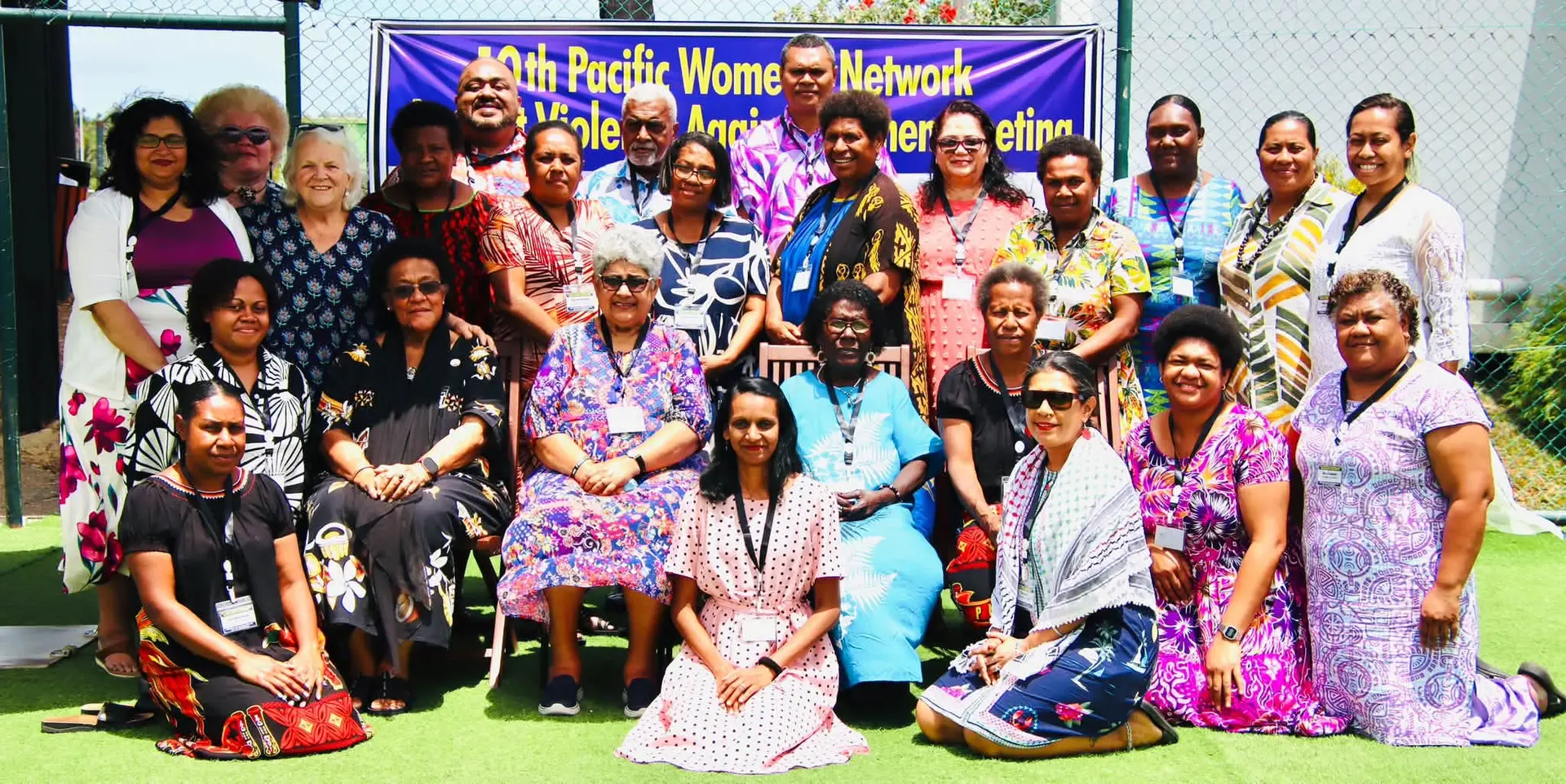 Fiji Women’s Crisis Centre (FWCC) coordinator  Shamima Ali with participants. Photo: Supplied.