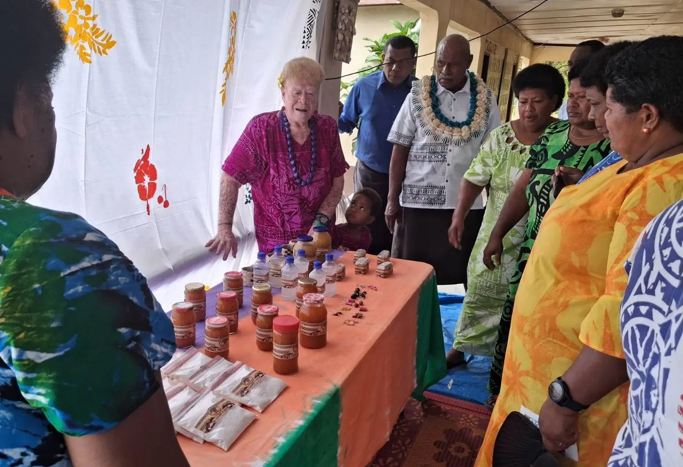Stakeholders at Tavua Village in Malolo. 