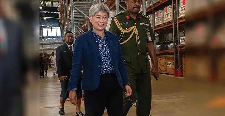 Australian Foreign Minister, Penny Wong, on February 23, 2023. Photo: Leon Lord