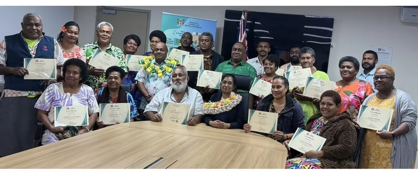 Participants of the Start and Improve Your Business (SIYB) training programme in Suva.