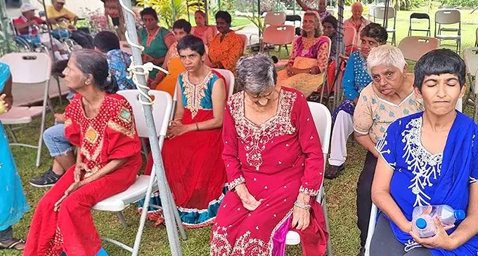 Golden Age Home residents celebrate Diwali in Samabula on November 1, 2024.