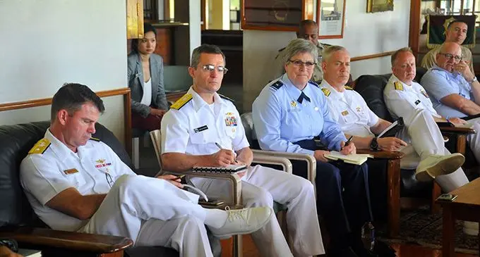 The senior US Military officers during the meeting at Queen Elizabeth Barracks  in Nabua. Photo: Photo: RFMF Media Cell