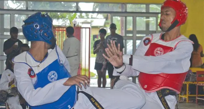 Action from the Asia Pacific Taekwondo club competition at Vunimono Hall, Nausori on April 27,2019 . Photo: Simione Haravanua