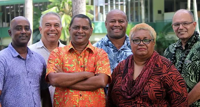 USP Senior Economics Lecturer Neelesh Goundar, Playwright and Director Larry Thomas, RESET Fiji host Stanley Simpson, Founder Fiji Rugby Academy Sereimaia Bai, National President Fiji Early Childhood Teachers Association Ufemia Camaitoga and  deputy principal International School of Suva Hector Hatch..