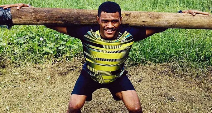 Rookie winger Jiuta Wainiqolo works on his farm in Navua on May 11, 2020. The 21-year-old was again invited by Fiji Airways Fijian 7s head coach Gareth Baber to join the extended training squad and the youngster has agreed, setting his sights on next year’s Olympic Games.