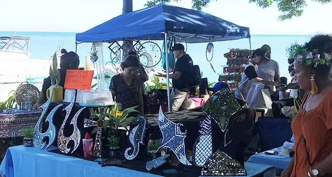 Items on sale at the Vuda Beach Market yesterday.