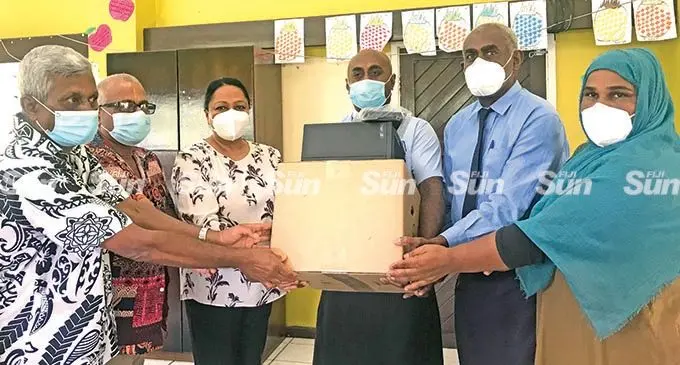 Minister for Education, Heritage and Arts Premila Kumar hands over the Korean Embassy special grant assistance at the Nadi Special School on February 15, 2022. Photo: Waisea Nasokia