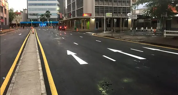 Road markings in Fiji will follow the Australian Standard. Photo: Fiji Roads Authority