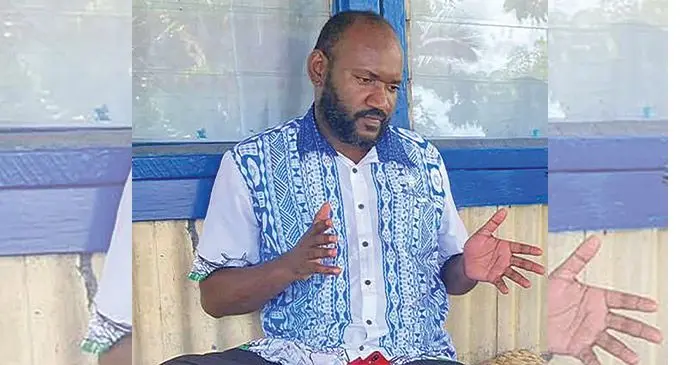 Pacific Islands Development Forum Director Island Resilience Viliame Kasanawaqa at Vio Island on May 26,2022.
