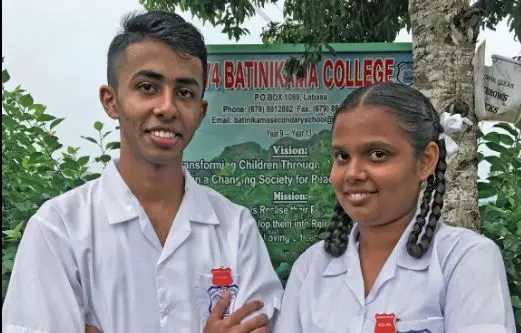 Batinikama College headboy Mohammed Shohel (left) and headgirl Elice Pillay in Labasa on February 5, 2018. Photo: Shratika Naidu