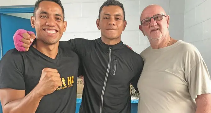 From left; Winston Hill, Jonathan Hll and Johnny Lewis in Nasinu on April 19, 2019. Photo: Sheldon Chanel