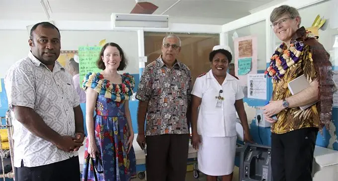 Minister for Health and stakeholders at the Savusavu hospital.