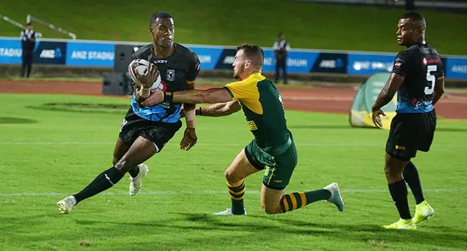 Fiji Men’s Prime Minister’s XIII full-back Josua Waqavesi in action against the Australian Prime Minister’s XIII at ANZ Stadium in Suva on October 11, 2019 . Photo: Ronald Kumar