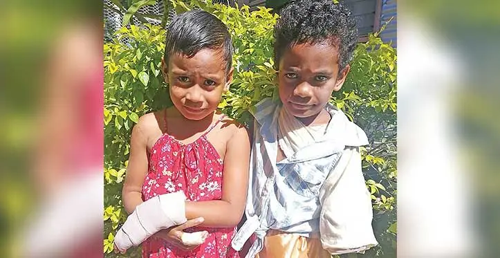 Ana Seasea (left) and Elenoa Gukiwasa at Namoli Village in Lautoka. Photo: Mereleki Nai