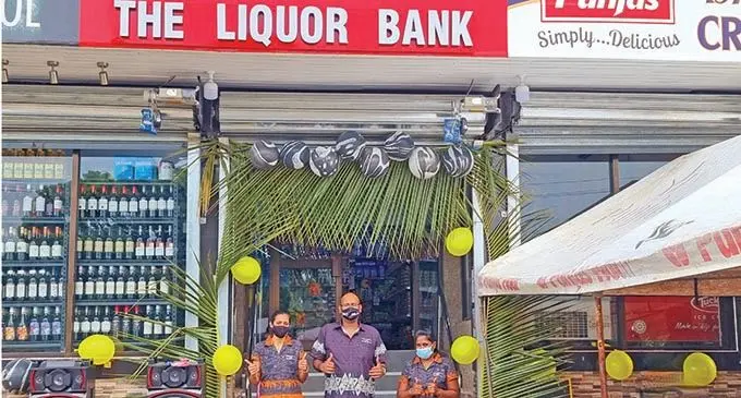 (Second from left) Ampra Shopping Mart owner Ashwin Prasad along with his staff at their shop in Labasa on October 9, 2021. Photo: Sampras Anand. 