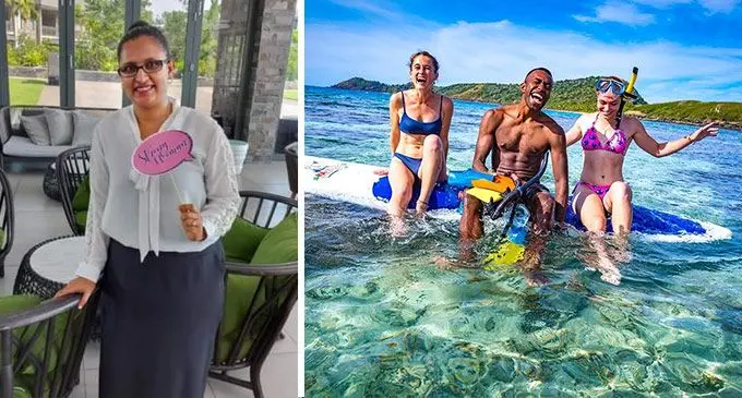 Shazia Mohammed, Assistant Finance and Business Support Manager at the InterContinental Fiji Golf Resort & Spa and Fun and snorkelling in Yasawas. Photo: Tourism Fiji