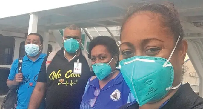 Labasa Medical Staff (from left) Maciu Navitilevu, Kameli Tupou, Nanise Ratulailai and Selaima Tuisavuna are part of the team that depart Nadi for Labasa today.