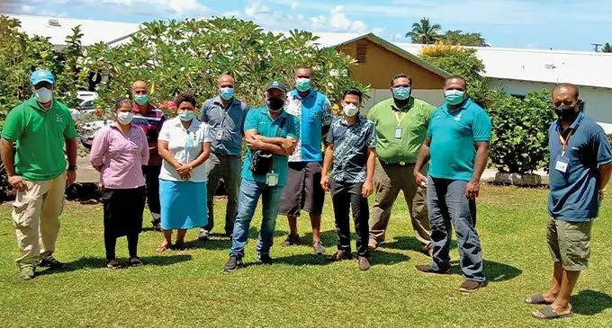 Permanent Secretary for Health and Medical Services, Dr James Fong (sixth from left), along with health officials in Taveuni last December. Photo: Sampras Anand