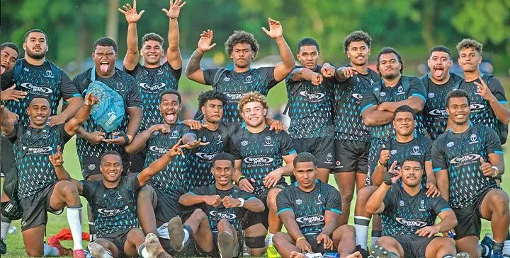 The Sportsworld Fiji Under-20 team after their training session at Albert Park, Suva on May 22, 2025. Photo: Josua Buredua