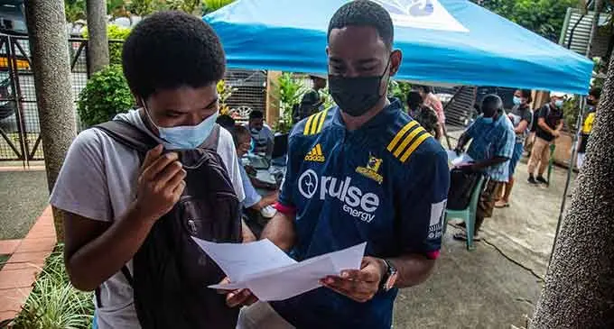 Students applying for the Tertiary Education Loans Scheme (TELS) in Suva on March 24, 2022. Photo: Leon Lord