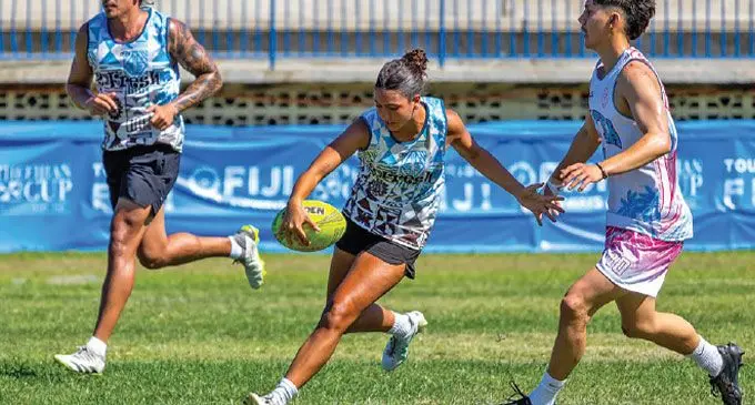Action during the Fijian Cup touch rugby tournament. Photo: Fijian Cup