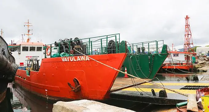 The MLC Vatulawa at the Government jetty at Walu Bay before leaving for Rotuma yesterday.  Photo: Kelera Sovasiga