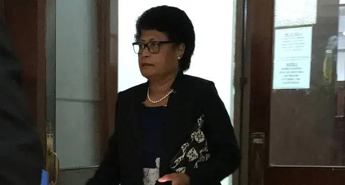SODELPA Member of Parliament, Salote Radrodro, outside the Anti-Corruption High Court in Suva on June 29, 2022. Photo: Ashna Kuma