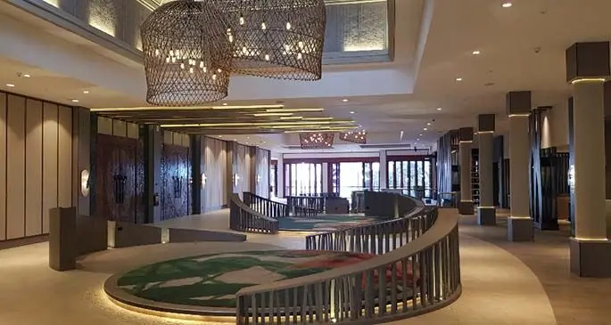 The newlook Sofitel Fiji Resort and Spa lobby.