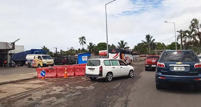 The uncompleted sewer trunk work beside the Ratu Mara Road in Nabua.